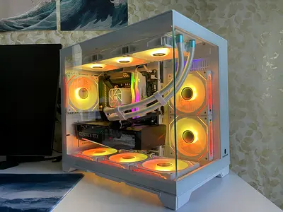 High End White Tuxedo Gaming PC