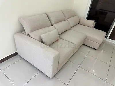 IKEA Esklstuna L Shape Sofa Bed Beige