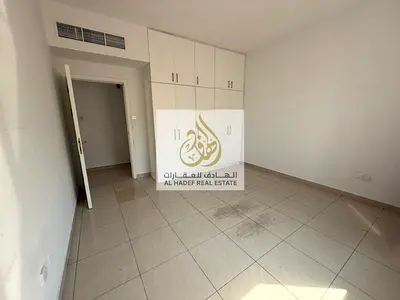 Three-bedroom apartment in Al Majaz 3 with free air conditioning, gym, and swimming pool.