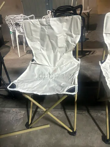 Foldable White Camping/Beach Chair – Lightweight, Portable, 1PCS