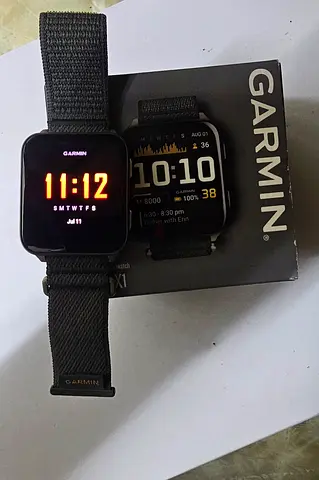 Garmin Venu Sq Smartwatch with Nylon Band - Good Condition