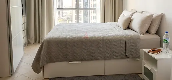 King size bed with mattress and side tables