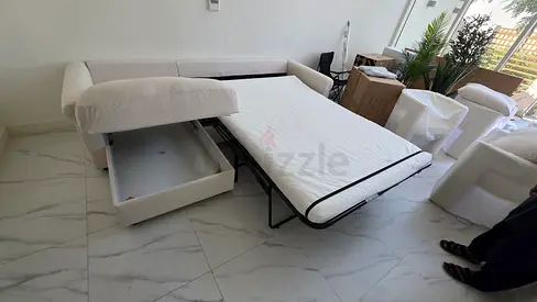 Ikea gronlid L shape sofa bed with mattress