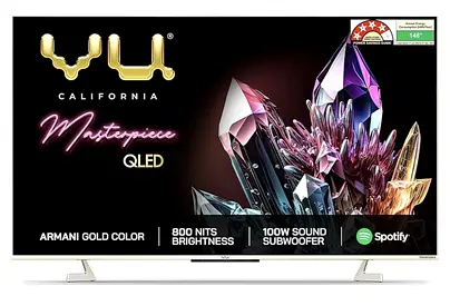 Vu California Masterpiece QLED TV with 100W Sound Subwoofer