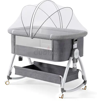 Baby Bassinet Bedside Sleeper with Rocking Bedside Bassinets for Baby 3 in 1 Bedside Crib with Adjus