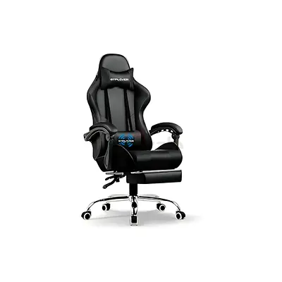 GTPLAYER Black Ergonomic Gaming/Office Chair with Lumbar  Headrest