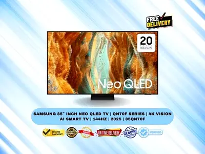 Samsung 85″ Inch Neo QLED TV | QN70F Series | 4K Vision AI Smart TV | 144Hz | 2025 | 85QN70F