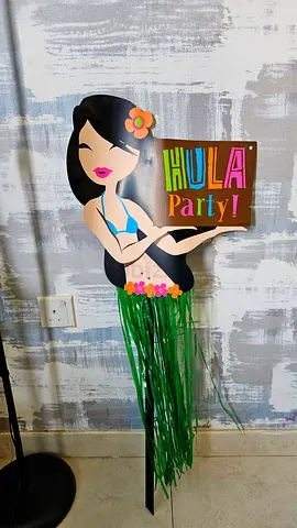 Hula Party Hawaiian Grass Skirt Decorative Stand and Birthday Photobhoot