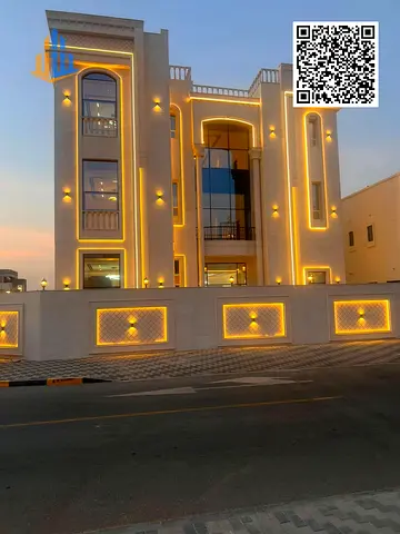 Luxury villa for sale in Al Zahia, Ajman | 6 master bedrooms | Private pool | Corner villa | Super deluxe finishing | Registration fees included | AED