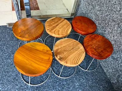 Beautiful Live edge round table- side tables- Brand New-