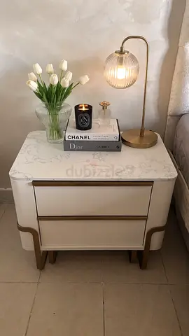 Home Centre Marble Nightstand / Bedside Table – Modern