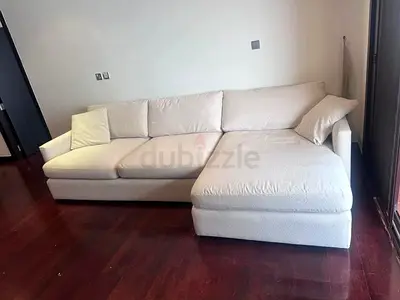 Cratebarrel L shape sofa Beige Excellent condition