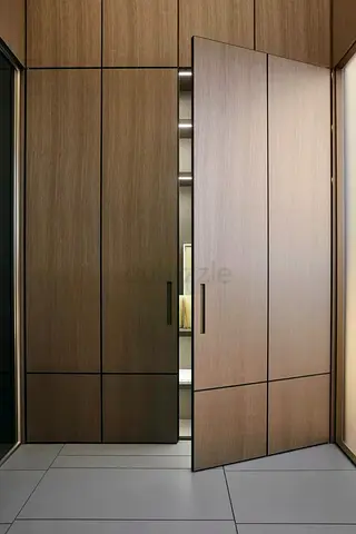 Custom Built-in Wooden Wardrobe / Hidden Door - Excellent Condition