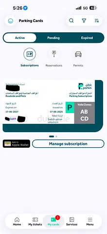 Parkin Dubai 12 Months Parking subscription discount