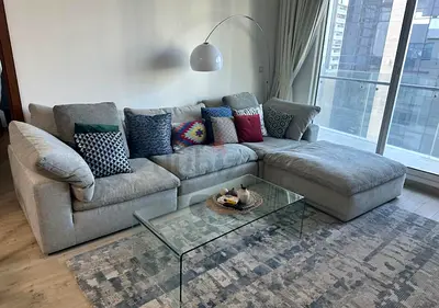 Modular feather filled pianca sofa