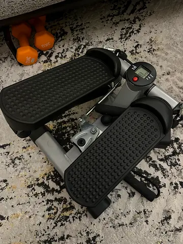 Compact Mini Stepper with Digital Display and Resistance Bands