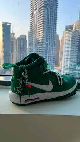Green Nike for off white  High-Top Sneakers — Excellent Used Condition