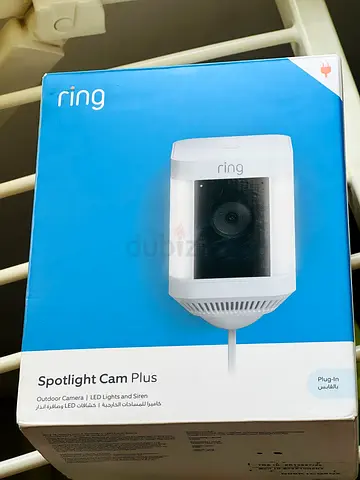 Brand New Ring Spotlight Cam Plus Outdoor Security Camera | LED Lights  Siren