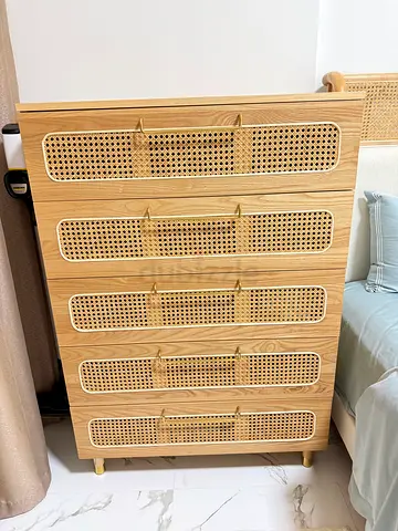 Luxury Rattan Chest of Drawers | Like New | Modern Boho Design