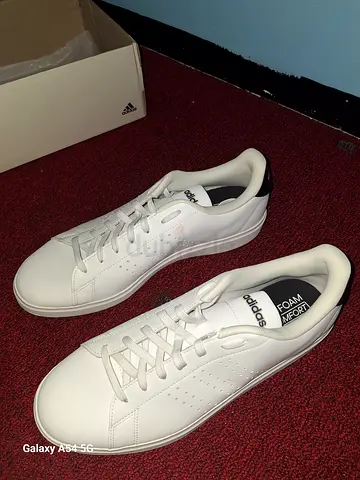 White Adidas Comfort Leather Sneakers - Size Unknown, Barely Worn