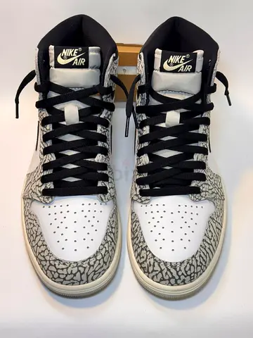 ORIGINAL AIR JORDAN 1 RETRO HIGH OG WHITE CEMENT also known as ELEPHANT PRINT