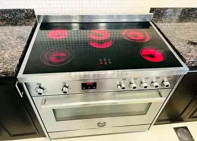 Stainless Steel Electric Range with Ceramic Hob and Oven