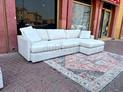 Cratebarrel L shape sofa Beige Excellent condition