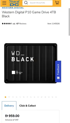 WD Black P10 4TB Portable Gaming Drive - excellent Condition