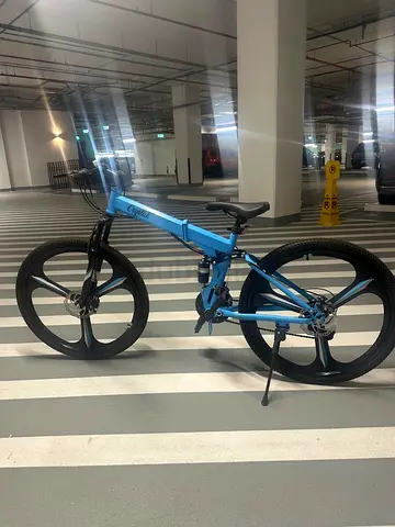 Folding Bike - Blue, Hydraulic Disc Brakes, Good Condition