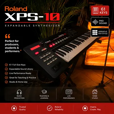 Roland XPS-10 Expandable Synthesizer | 61-Key Professional Keyboard | Excellent Condition
