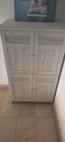 New Light grey wooden 4-door cupboard