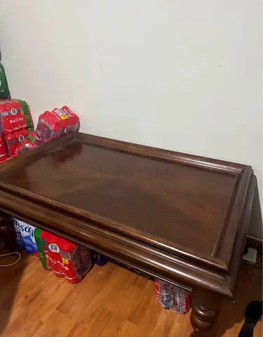 Solid Wood Coffee Table - Dark Brown