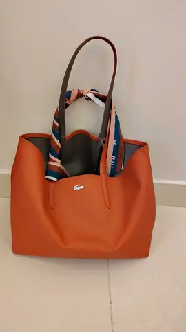 Orange Lacoste tote bag, lightly used