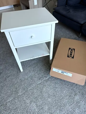 IKEA GULLABERG white bedside table with drawer - new, just assembled