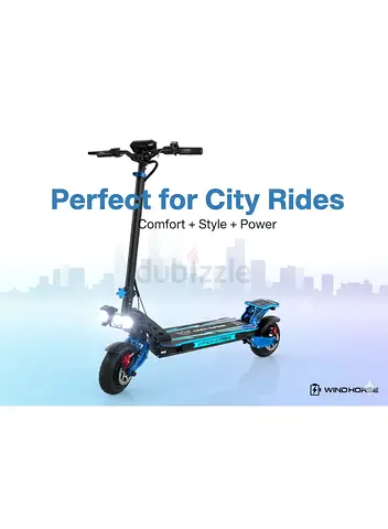 Wind Horse Electric Scooter 3600W 65KM Range 80KM Speed, H8 - Blue