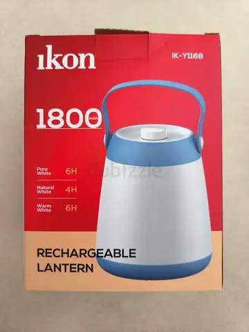 Ikon IK-Y1168 Rechargeable Lantern 1800mAh - White/Blue