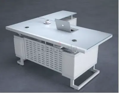 Modern Double Executive Office Desk with Cable Management