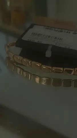 Gold-tone link bracelet, unused with tag