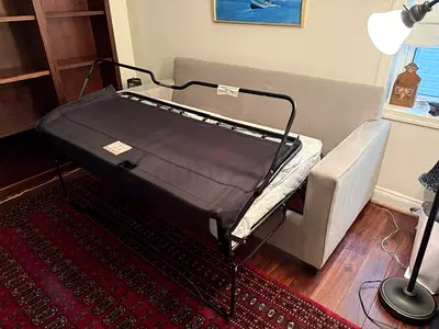 West elm two seater sofa bed with mattress