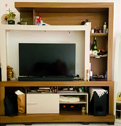 Modern Wooden Entertainment Center and TV Unit