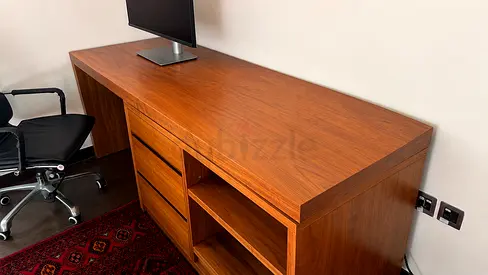 Desk Solid Walnut Wood from Indigo Home brand