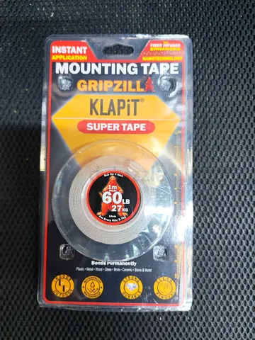 GripZill Klapit Super Mounting Tape - 1m, 60lb (New)