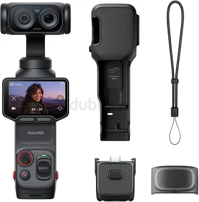 Insta360 Luna Ultra Cosmic Black - 8K Vlogging Camera with Dual Leica Lenses, 12× Zoom, 1 Sensor, D