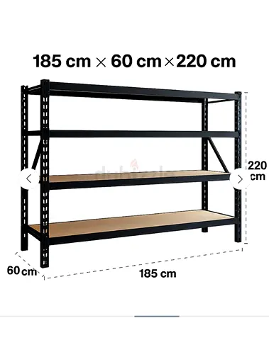 3 pieces of the AC Heavy Duty 4-Tier Metal Storage Shelving Rack 185x60x220 cm