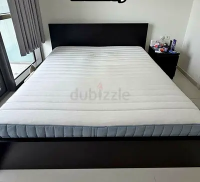 Ikea Queen size bed with mattress available in perfect condition