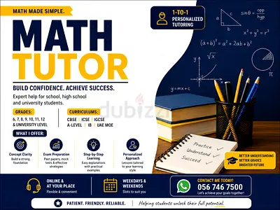 Experienced Math Tutor | Home Online | All Curriculums