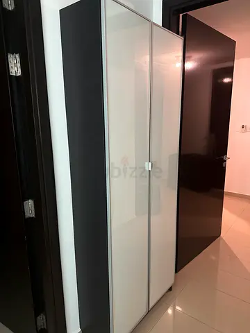 Modern Wall Mounted Storage Cabinet with Glass Front
