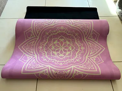 Beautiful pink yoga mat
