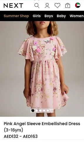Next party summer lilac and blush floral dresses ages 9 to 12