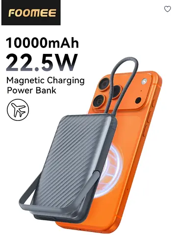 10000mAh Magnetic Wireless Power Bank | MagSafe Compatible | Fast Charging